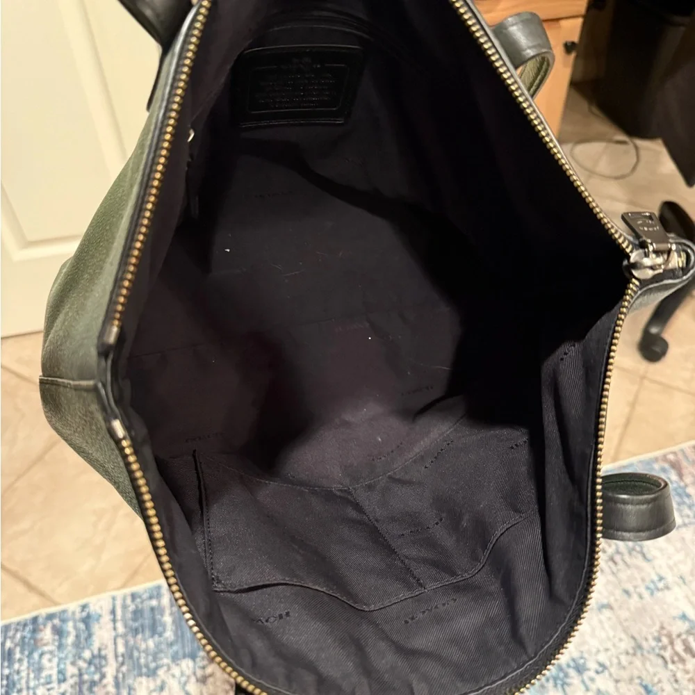 Coach Iridescent Tote Bag - Purple and Olive - Picture 3 of 5